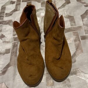 Wonder Nation Tan Suede Ankle Booties